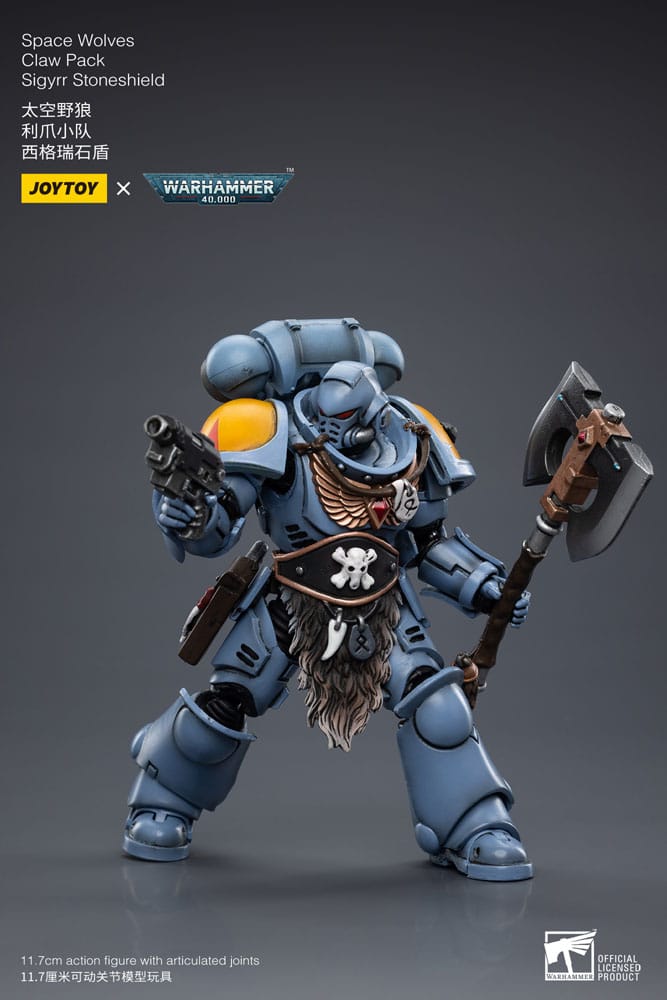 Warhammer 40k Actionfigur 1/18 Space Wolves Claw Pack Sigyrr Stoneshield 12 cm Image 17