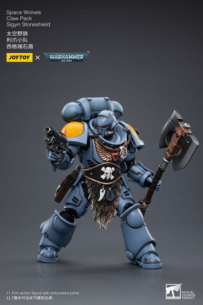 Warhammer 40k Actionfigur 1/18 Space Wolves Claw Pack Sigyrr Stoneshield 12 cm Image 17