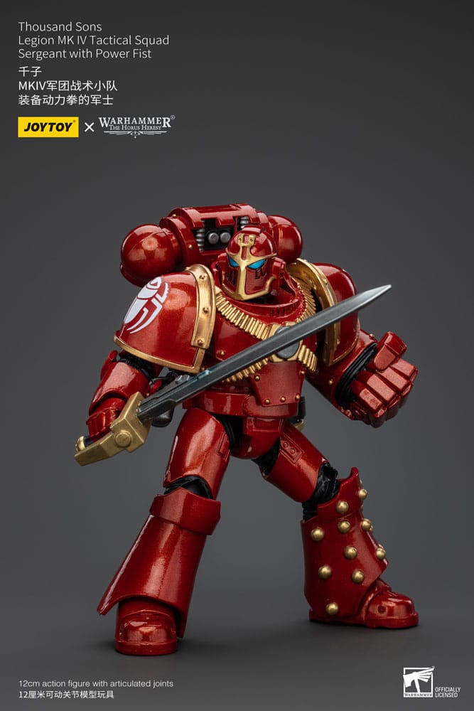 Warhammer The Horus Heresy Actionfigur 1/18 Thousand Sons Legion MK IV Tactical Squad Sergeant with Power Fist 12 cm Image 4
