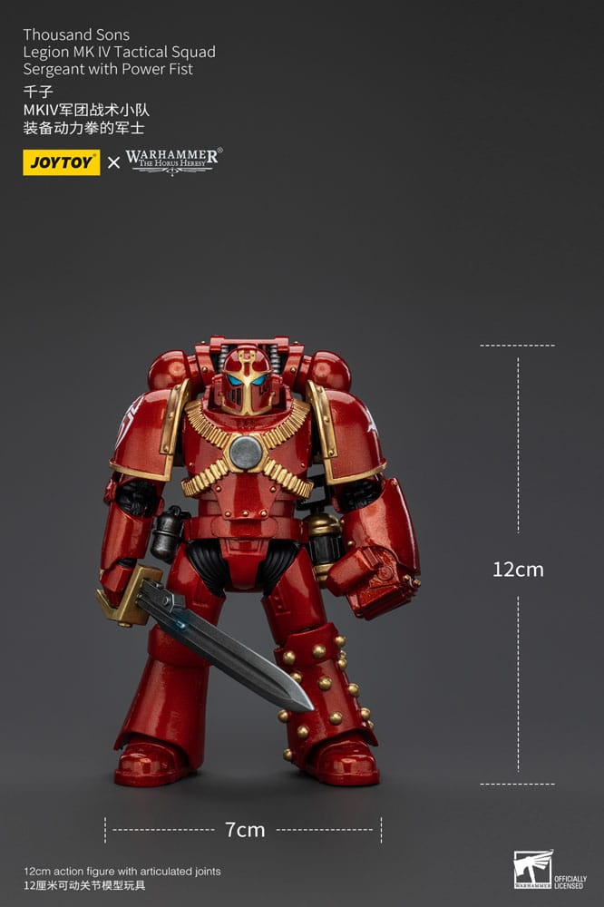 Warhammer The Horus Heresy Actionfigur 1/18 Thousand Sons Legion MK IV Tactical Squad Sergeant with Power Fist 12 cm Image 9