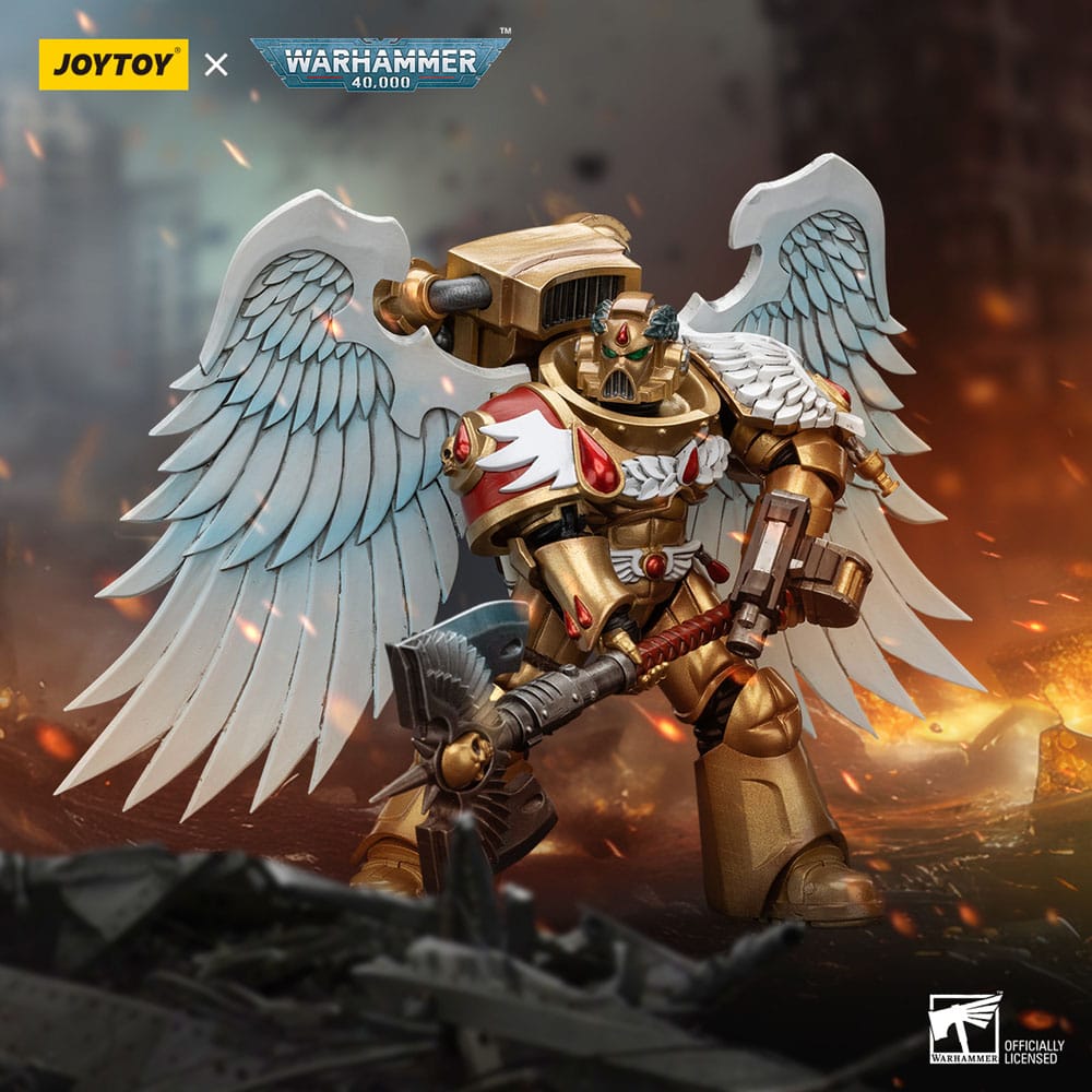 Warhammer 40,000 Actionfigur 1/18 Blood Angels Sanguinary Guard with Encarmine Axe 12 cm Image 11