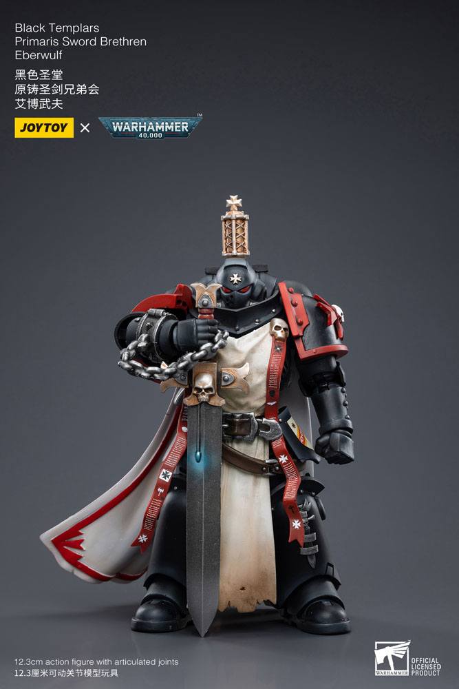 Warhammer 40k Actionfigur 1/18 Black Templars Primaris Sword Brethren Eberwulf 12 cm Image 2