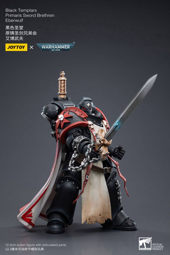 Warhammer 40k Actionfigur 1/18 Black Templars Primaris Sword Brethren Eberwulf 12 cm Image 4
