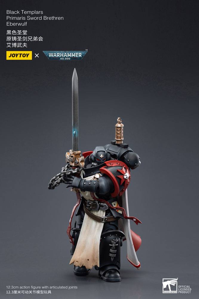 Warhammer 40k Actionfigur 1/18 Black Templars Primaris Sword Brethren Eberwulf 12 cm Image 6