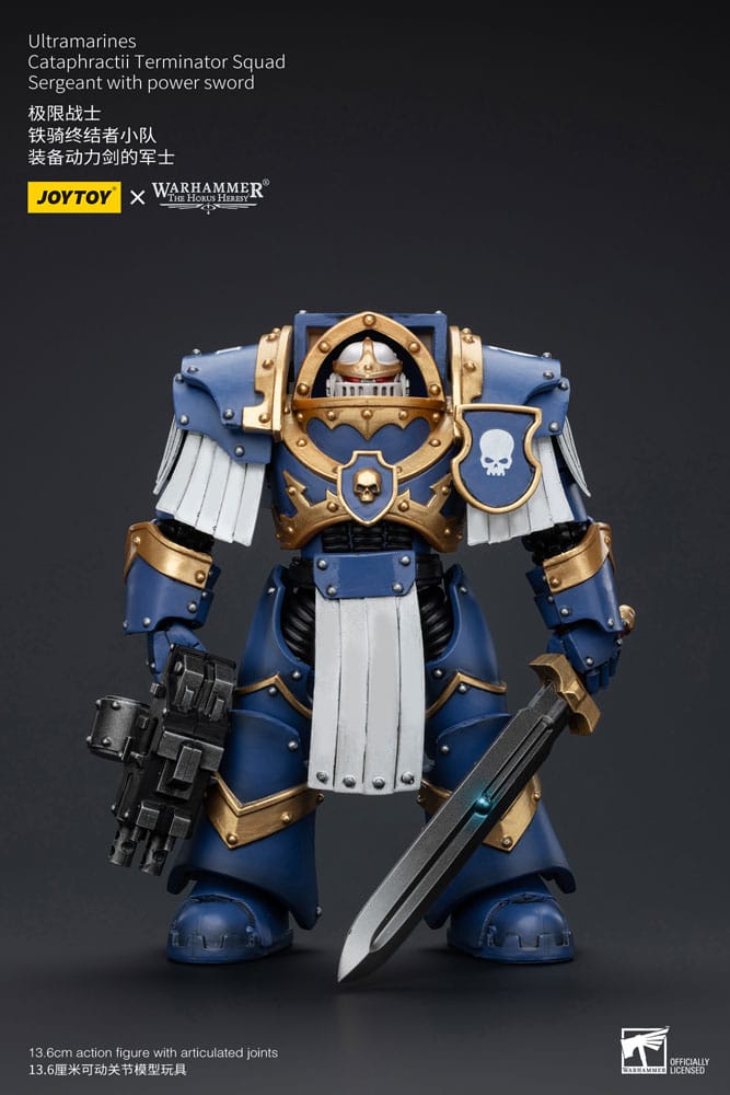 Warhammer The Horus Heresy Actionfigur 1/18 Ultramarines Cataphractii Terminator Squad Sergeant with Power Sword 14 cm Image 1