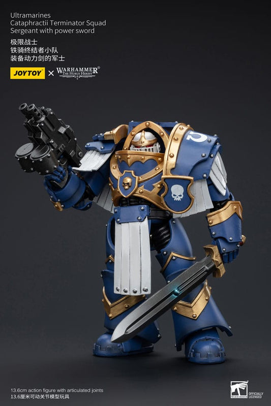 Warhammer The Horus Heresy Actionfigur 1/18 Ultramarines Cataphractii Terminator Squad Sergeant with Power Sword 14 cm Image 2