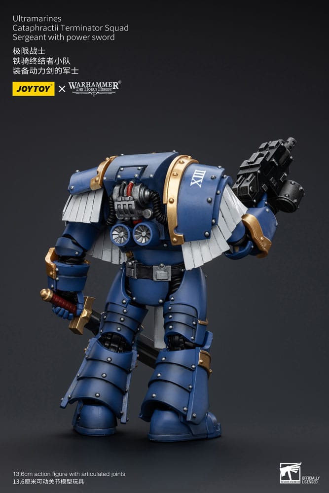 Warhammer The Horus Heresy Actionfigur 1/18 Ultramarines Cataphractii Terminator Squad Sergeant with Power Sword 14 cm Image 3