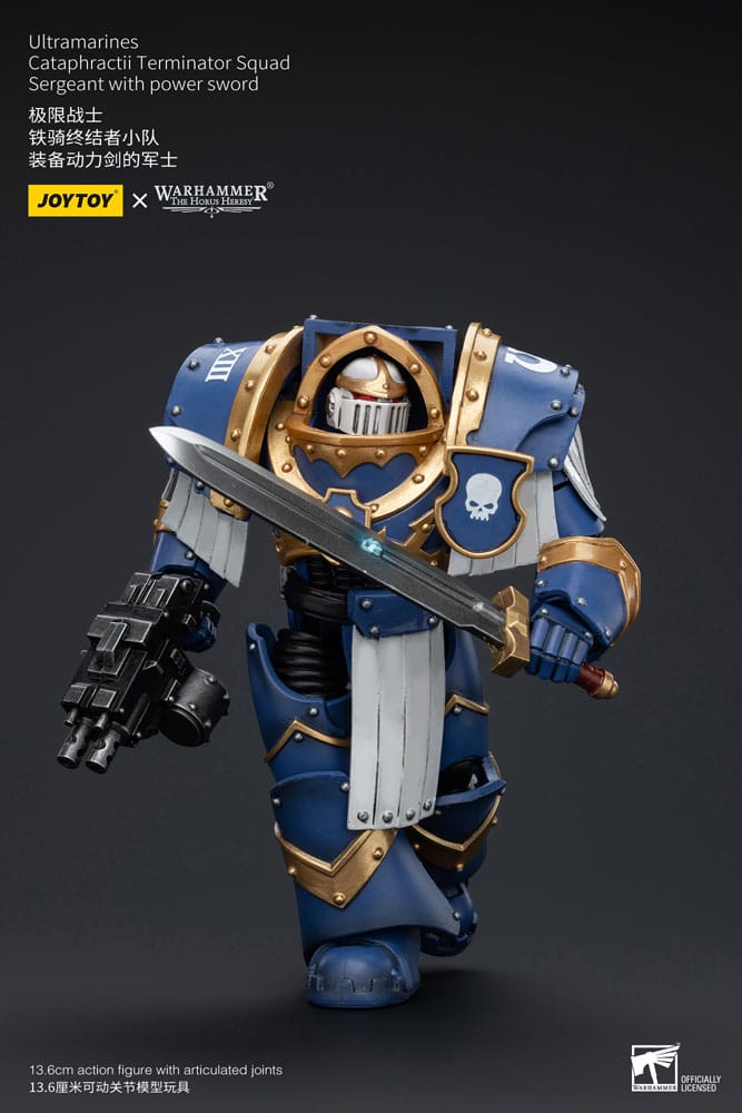 Warhammer The Horus Heresy Actionfigur 1/18 Ultramarines Cataphractii Terminator Squad Sergeant with Power Sword 14 cm Image 4