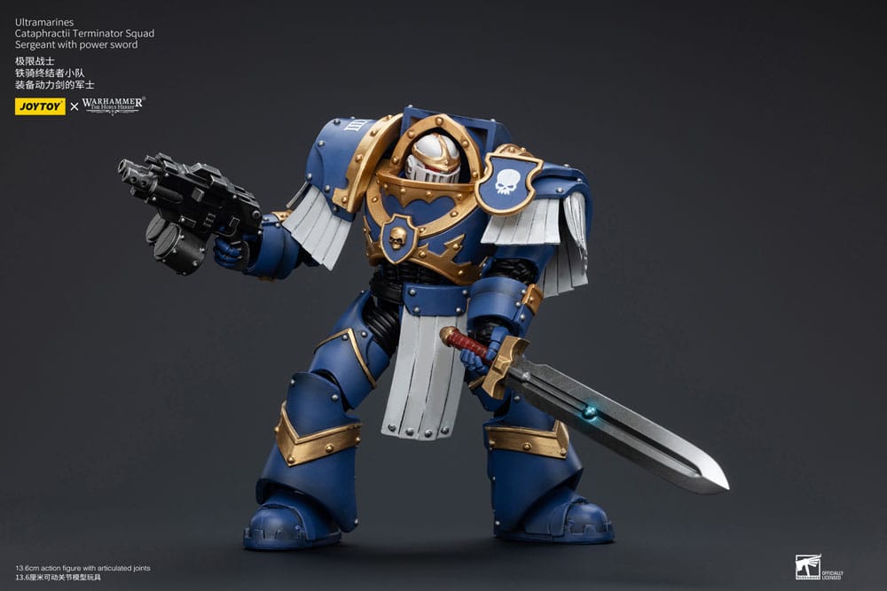 Warhammer The Horus Heresy Actionfigur 1/18 Ultramarines Cataphractii Terminator Squad Sergeant with Power Sword 14 cm Image 5