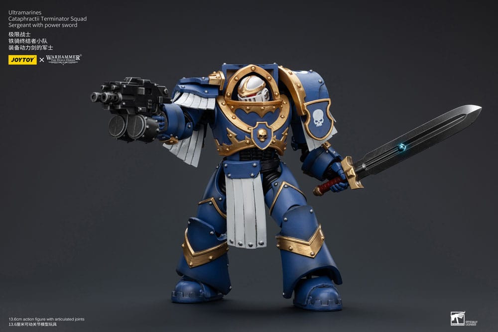 Warhammer The Horus Heresy Actionfigur 1/18 Ultramarines Cataphractii Terminator Squad Sergeant with Power Sword 14 cm Image 6