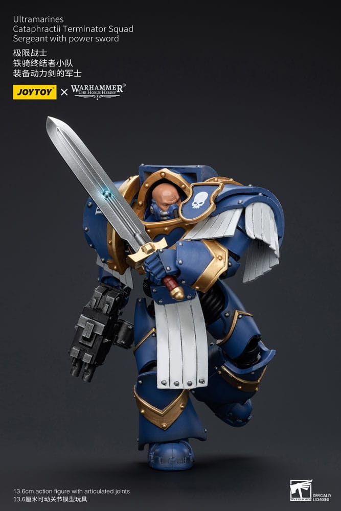 Warhammer The Horus Heresy Actionfigur 1/18 Ultramarines Cataphractii Terminator Squad Sergeant with Power Sword 14 cm Image 7