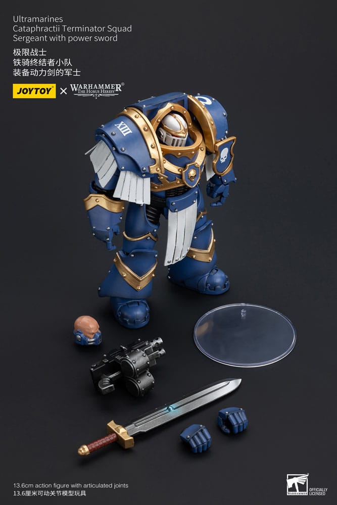 Warhammer The Horus Heresy Actionfigur 1/18 Ultramarines Cataphractii Terminator Squad Sergeant with Power Sword 14 cm Image 8