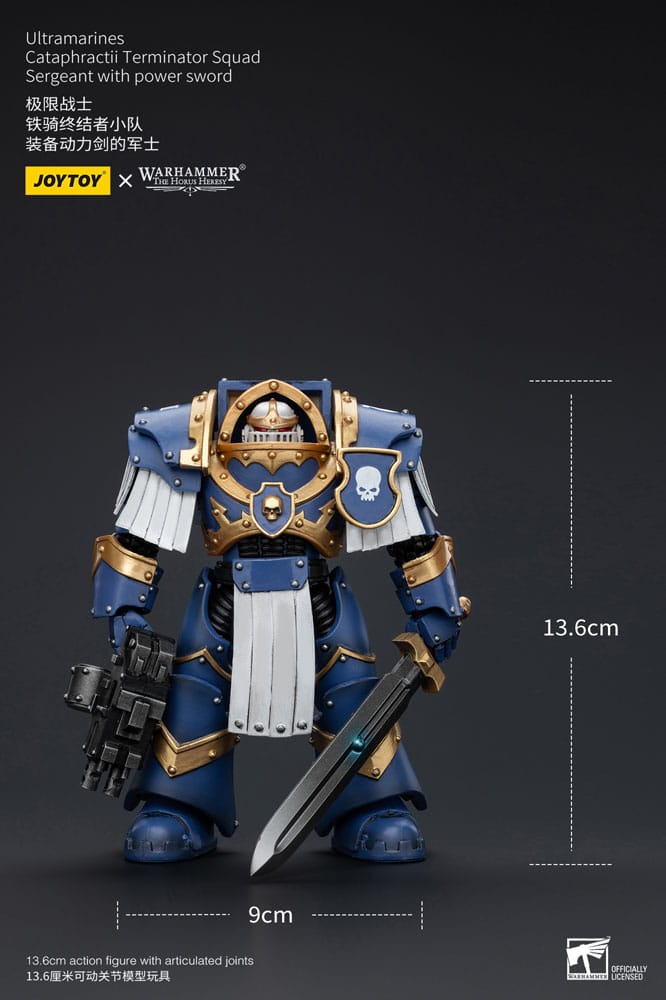 Warhammer The Horus Heresy Actionfigur 1/18 Ultramarines Cataphractii Terminator Squad Sergeant with Power Sword 14 cm Image 9