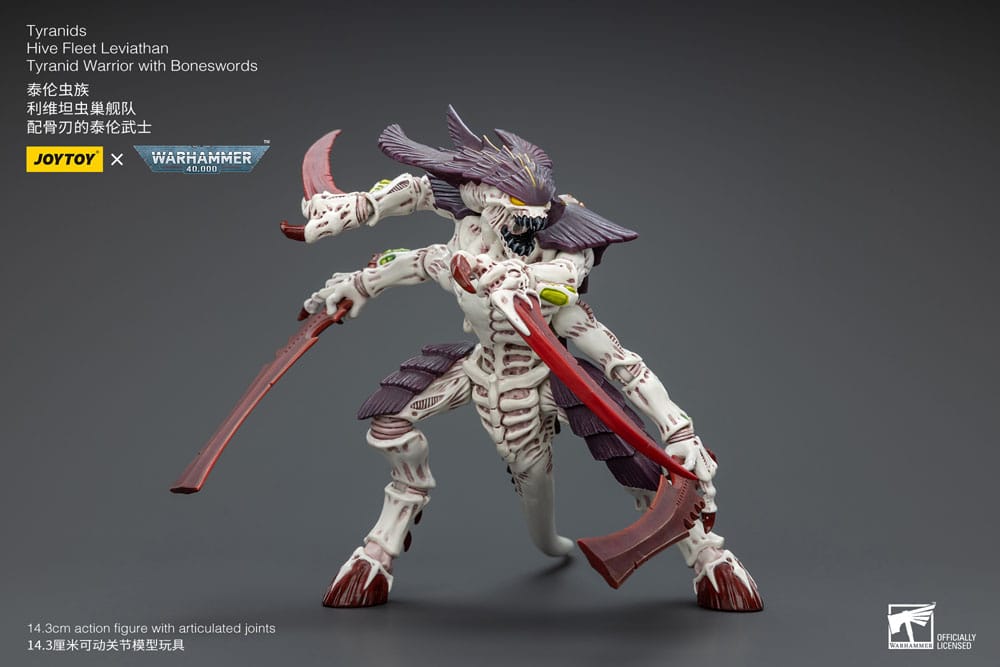 Warhammer 40k Actionfigur 1/18 Tyranids Hive Fleet Leviathan Tyranid Warrior with Boneswords 12 cm Image 3
