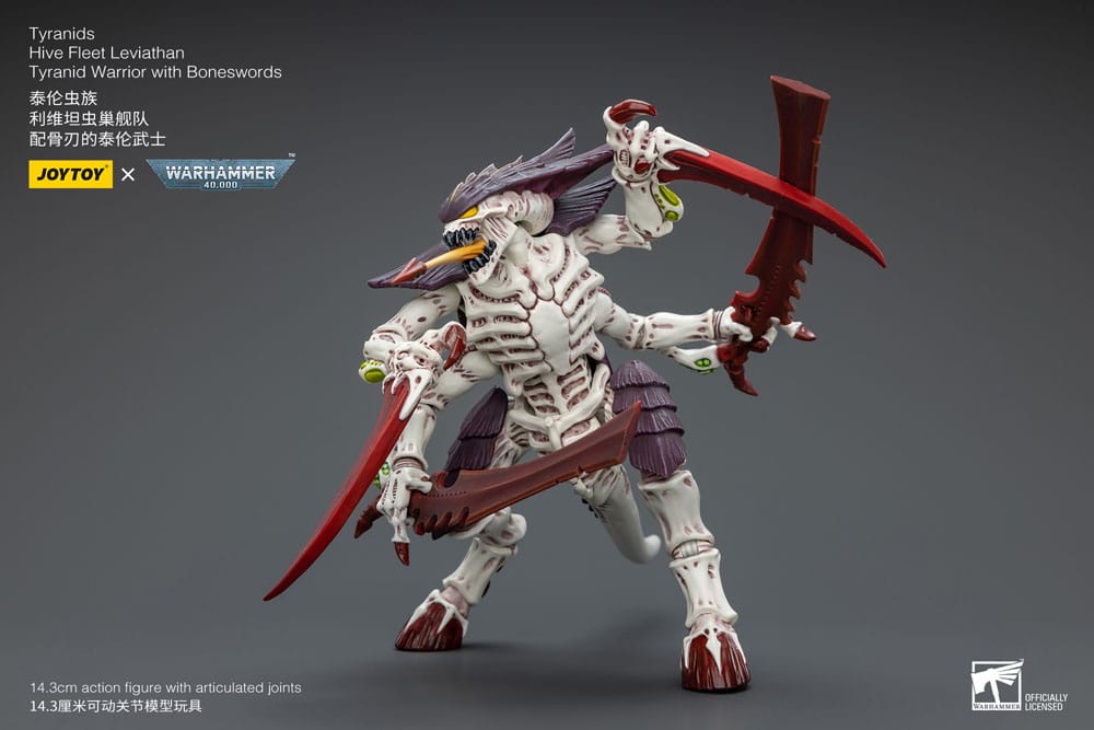 Warhammer 40k Actionfigur 1/18 Tyranids Hive Fleet Leviathan Tyranid Warrior with Boneswords 12 cm Image 4