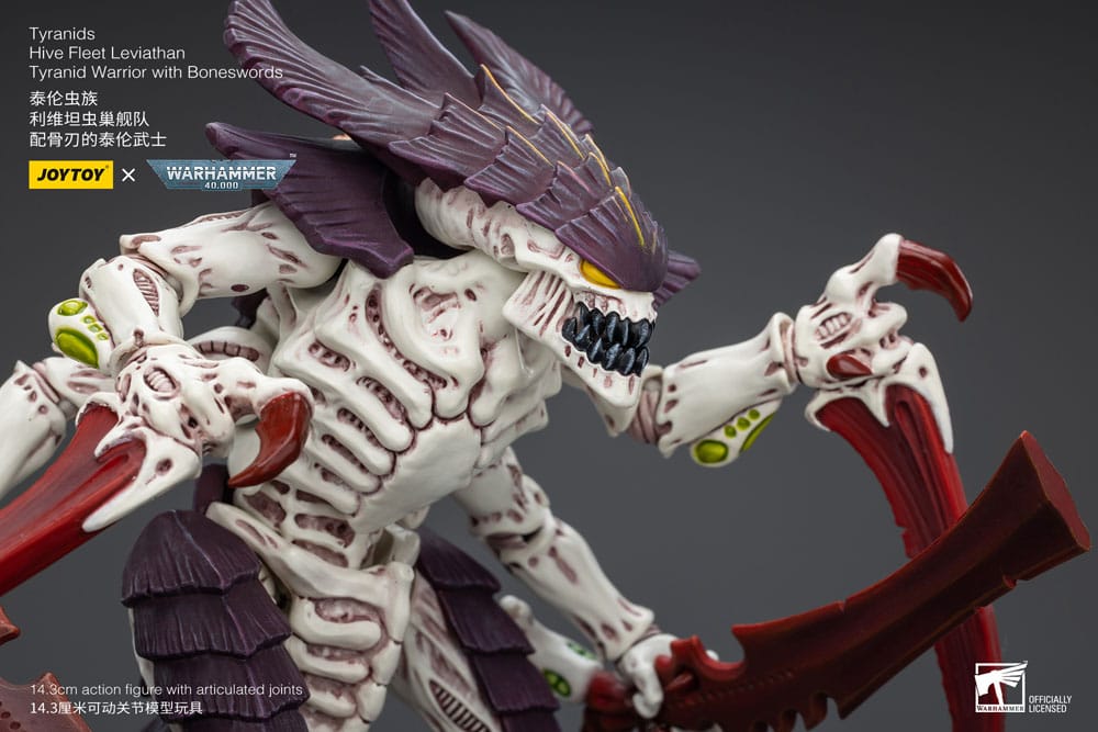 Warhammer 40k Actionfigur 1/18 Tyranids Hive Fleet Leviathan Tyranid Warrior with Boneswords 12 cm Image 5