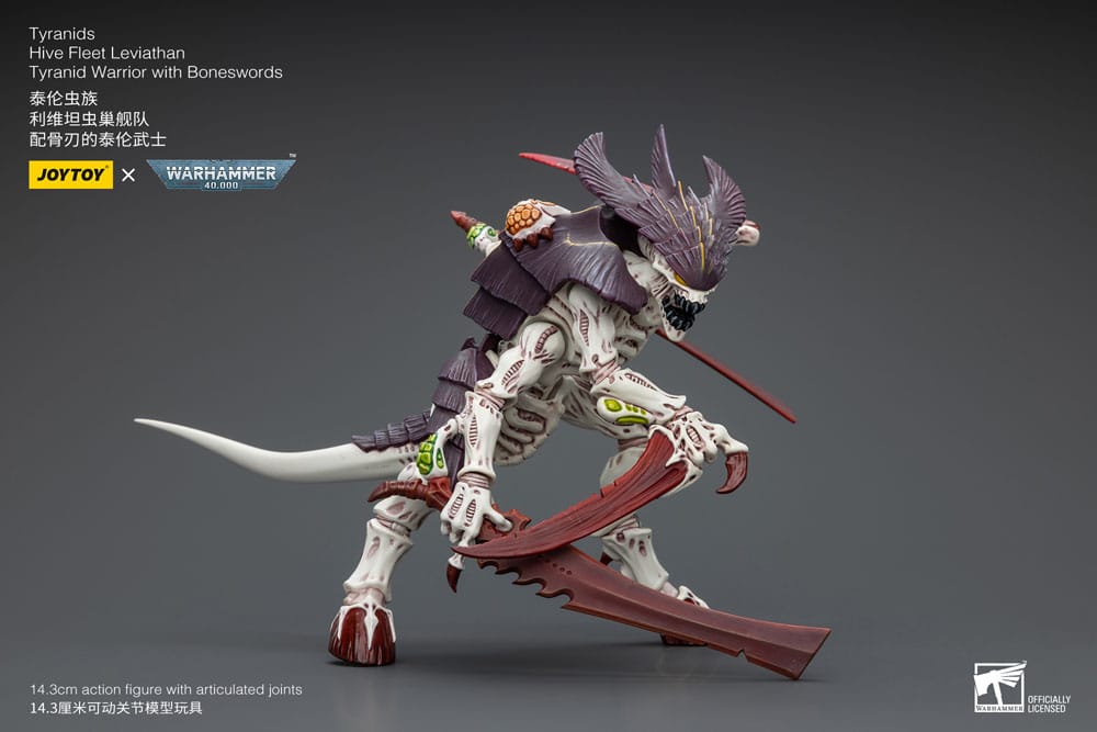 Warhammer 40k Actionfigur 1/18 Tyranids Hive Fleet Leviathan Tyranid Warrior with Boneswords 12 cm Image 9