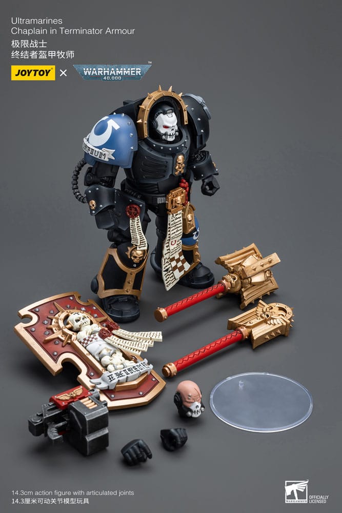 Warhammer 40k Actionfigur 1/18 Ultramarines Chaplain in Terminator Armour 12 cm Image 3