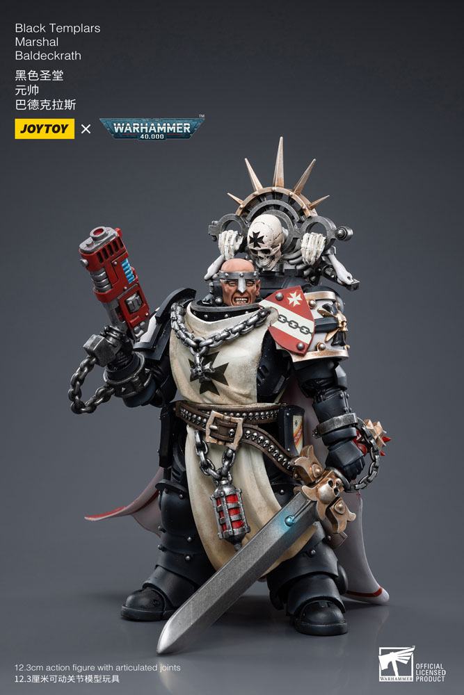Warhammer 40k Actionfigur 1/18 Black Templars Marshal Baldeckrath 12 cm Image 4