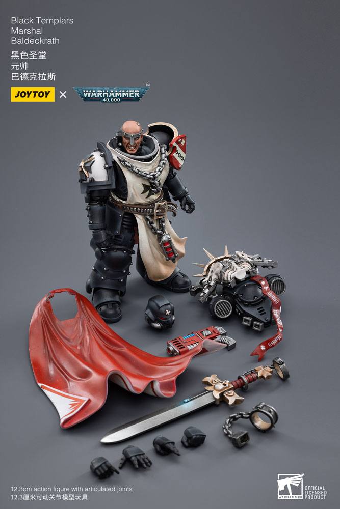 Warhammer 40k Actionfigur 1/18 Black Templars Marshal Baldeckrath 12 cm Image 8