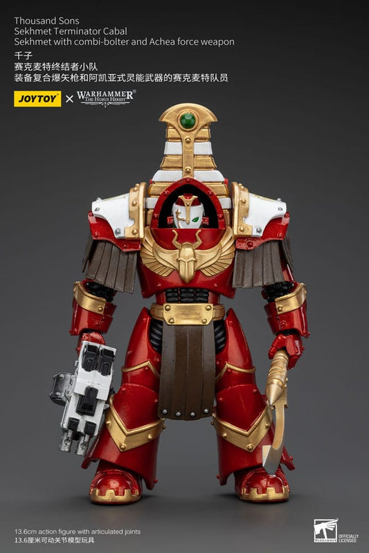 Warhammer The Horus Heresy Actionfigur 1/18 Thousand Sons Sekhmet Terminator Cabal Sekhmet with Combi-Bolter and Achea Force Weapon 14 cm Image 1