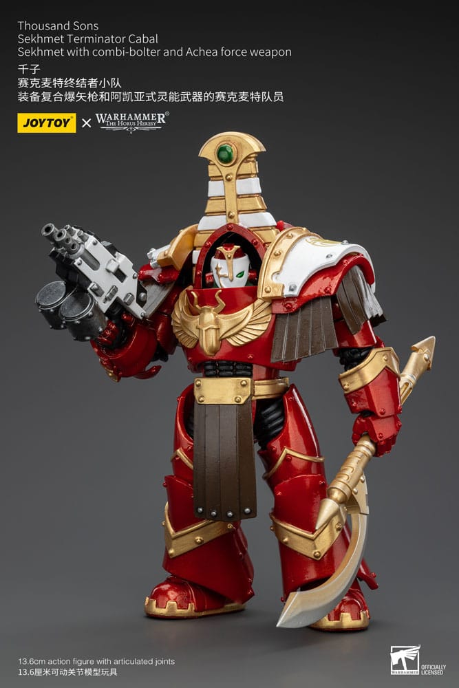 Warhammer The Horus Heresy Actionfigur 1/18 Thousand Sons Sekhmet Terminator Cabal Sekhmet with Combi-Bolter and Achea Force Weapon 14 cm Image 2