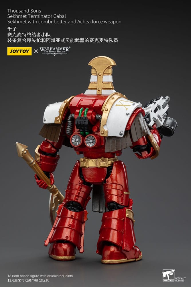 Warhammer The Horus Heresy Actionfigur 1/18 Thousand Sons Sekhmet Terminator Cabal Sekhmet with Combi-Bolter and Achea Force Weapon 14 cm Image 3