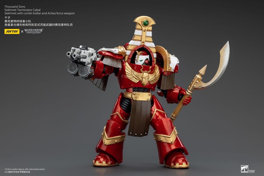 Warhammer The Horus Heresy Actionfigur 1/18 Thousand Sons Sekhmet Terminator Cabal Sekhmet with Combi-Bolter and Achea Force Weapon 14 cm Image 4