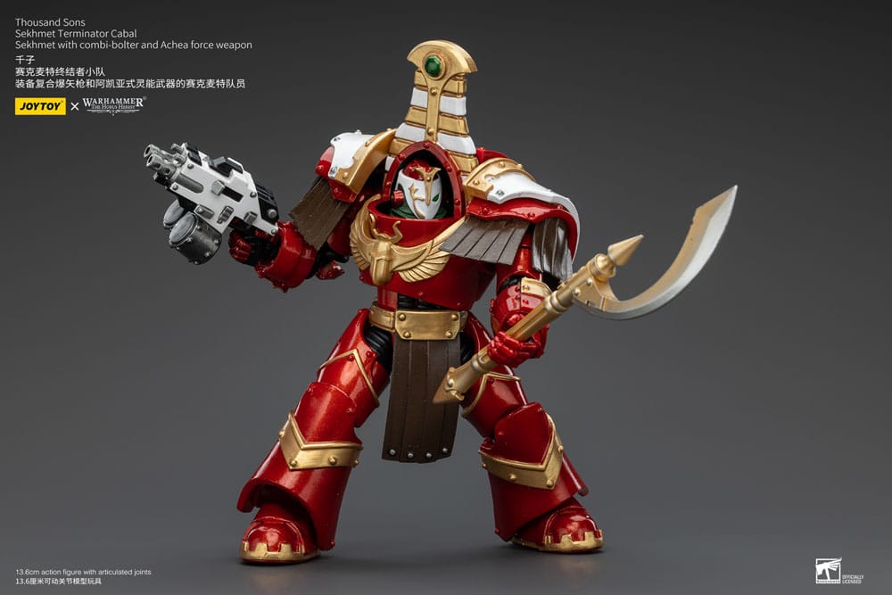 Warhammer The Horus Heresy Actionfigur 1/18 Thousand Sons Sekhmet Terminator Cabal Sekhmet with Combi-Bolter and Achea Force Weapon 14 cm Image 6