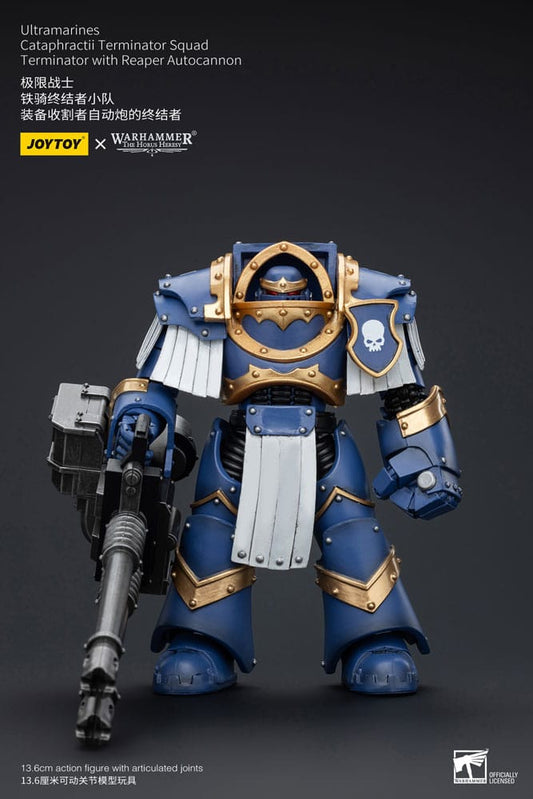 Warhammer The Horus Heresy Actionfigur 1/18 Uitramarines Cataphractii Terminator Squad Terminator with Reaper Autocannon 14 cm Image 1