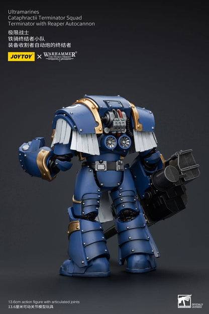 Warhammer The Horus Heresy Actionfigur 1/18 Uitramarines Cataphractii Terminator Squad Terminator with Reaper Autocannon 14 cm Image 3