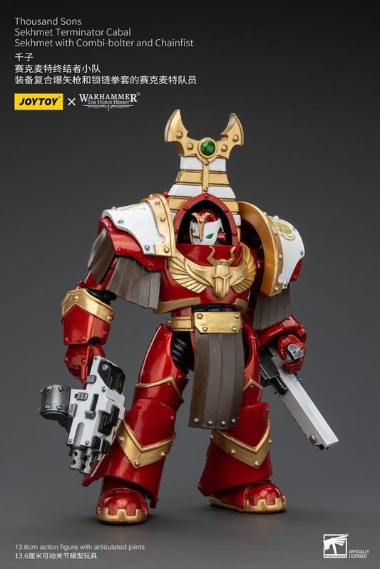 Warhammer The Horus Heresy Actionfigur 1/18 Thousand Sons Sekhmet Terminator Cabal Sekhmet with Combi-Bolter and Chainfist 14 cm Image 2