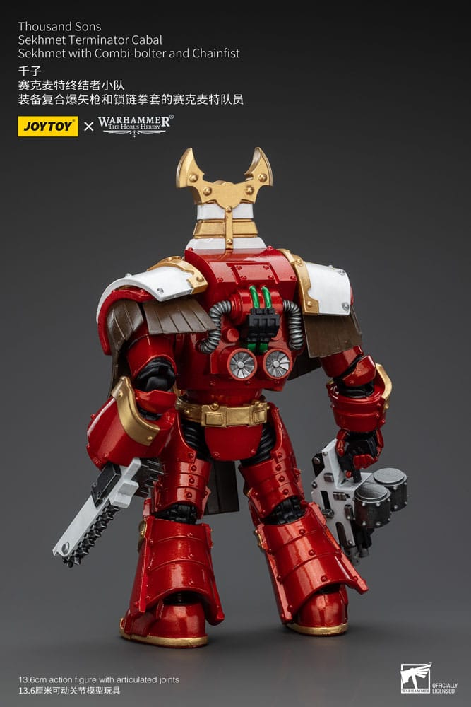 Warhammer The Horus Heresy Actionfigur 1/18 Thousand Sons Sekhmet Terminator Cabal Sekhmet with Combi-Bolter and Chainfist 14 cm Image 3