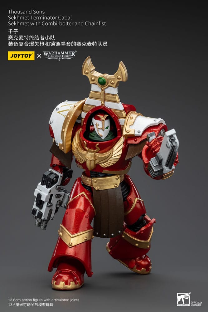 Warhammer The Horus Heresy Actionfigur 1/18 Thousand Sons Sekhmet Terminator Cabal Sekhmet with Combi-Bolter and Chainfist 14 cm Image 4