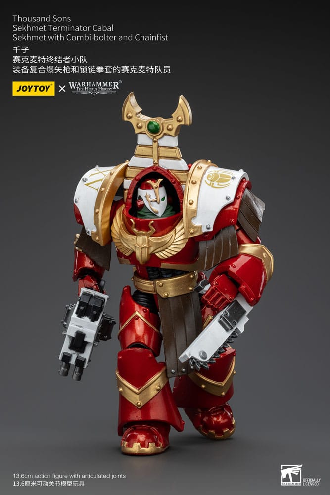 Warhammer The Horus Heresy Actionfigur 1/18 Thousand Sons Sekhmet Terminator Cabal Sekhmet with Combi-Bolter and Chainfist 14 cm Image 6