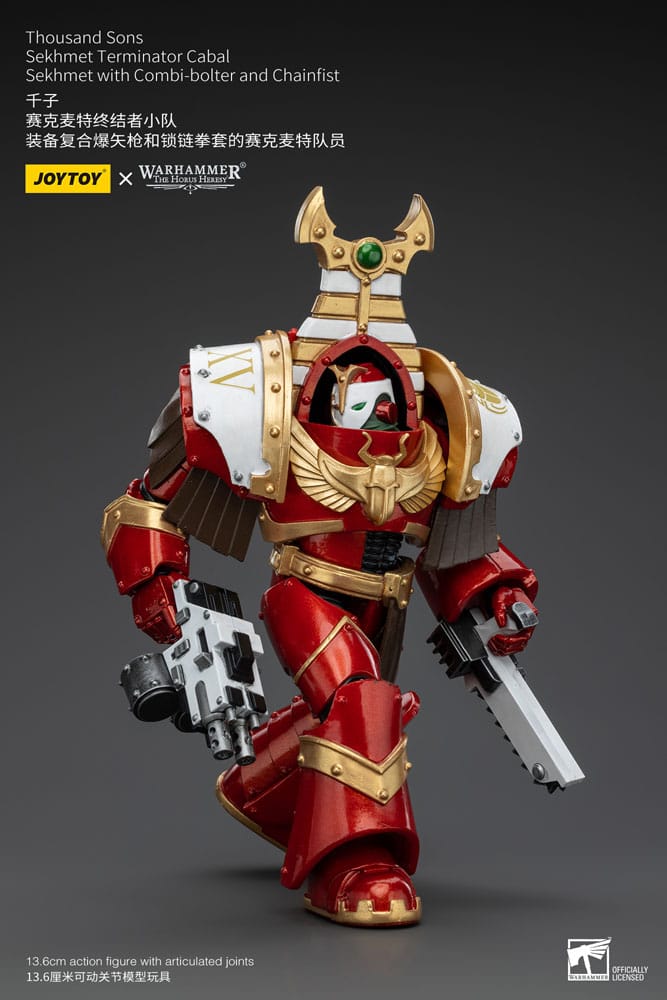 Warhammer The Horus Heresy Actionfigur 1/18 Thousand Sons Sekhmet Terminator Cabal Sekhmet with Combi-Bolter and Chainfist 14 cm Image 7