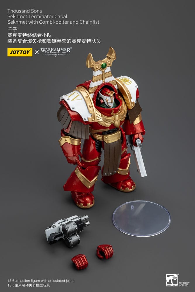 Warhammer The Horus Heresy Actionfigur 1/18 Thousand Sons Sekhmet Terminator Cabal Sekhmet with Combi-Bolter and Chainfist 14 cm Image 8