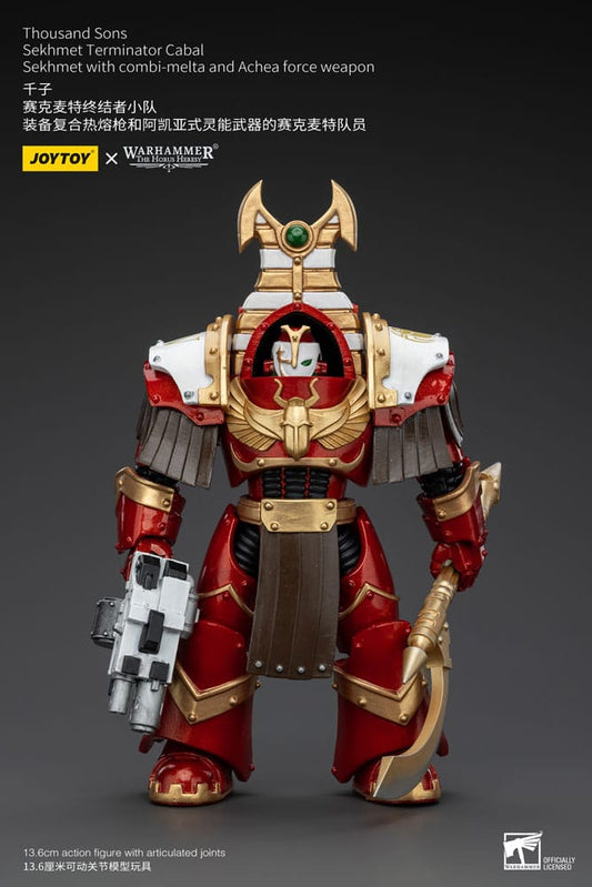 Warhammer The Horus Heresy Actionfigur 1/18 Thousand Sons Sekhmet Terminator Cabal Sekhmet with Combi-Melta and Achea Force Weapon 14 cm Image 1