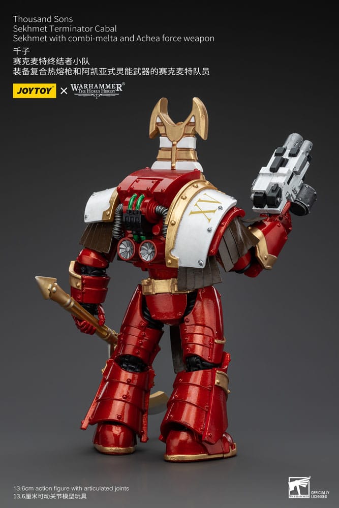 Warhammer The Horus Heresy Actionfigur 1/18 Thousand Sons Sekhmet Terminator Cabal Sekhmet with Combi-Melta and Achea Force Weapon 14 cm Image 3