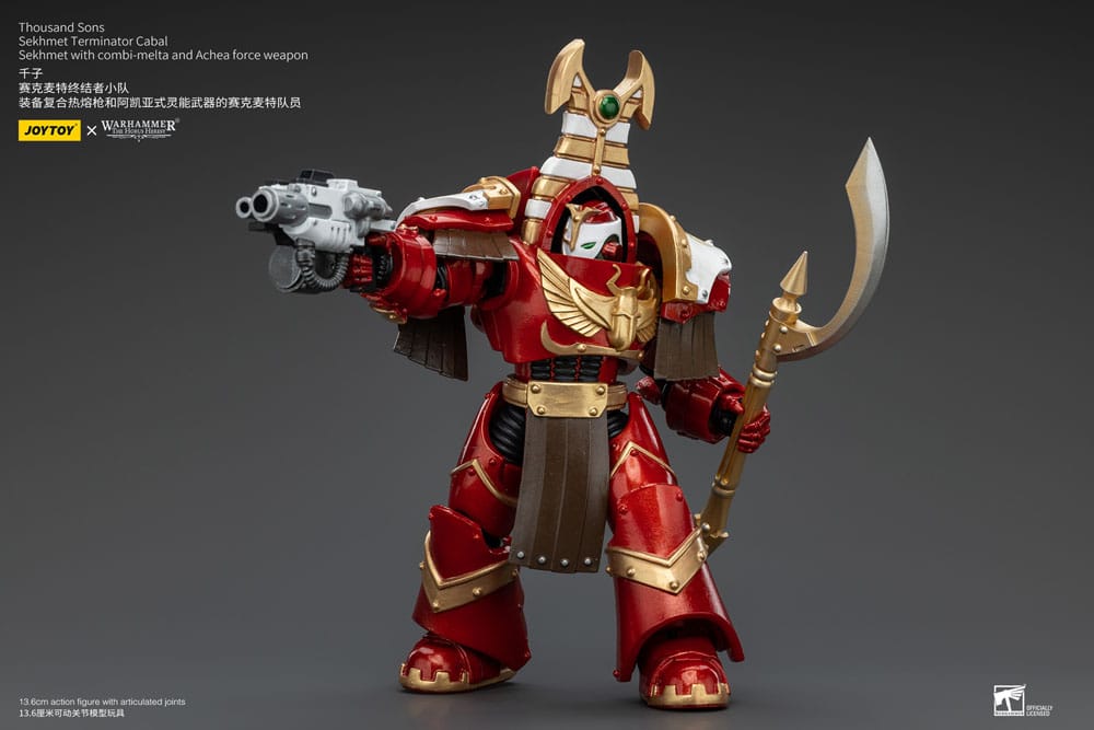Warhammer The Horus Heresy Actionfigur 1/18 Thousand Sons Sekhmet Terminator Cabal Sekhmet with Combi-Melta and Achea Force Weapon 14 cm Image 5