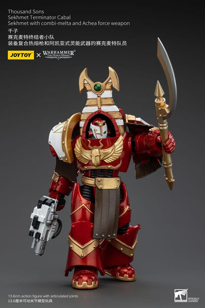Warhammer The Horus Heresy Actionfigur 1/18 Thousand Sons Sekhmet Terminator Cabal Sekhmet with Combi-Melta and Achea Force Weapon 14 cm Image 6