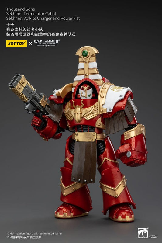 Warhammer The Horus Heresy Actionfigur 1/18 Thousand Sons Sekhmet Terminator Cabal Sekhmet Volkite Charger and Power Fist 14 cm Image 2