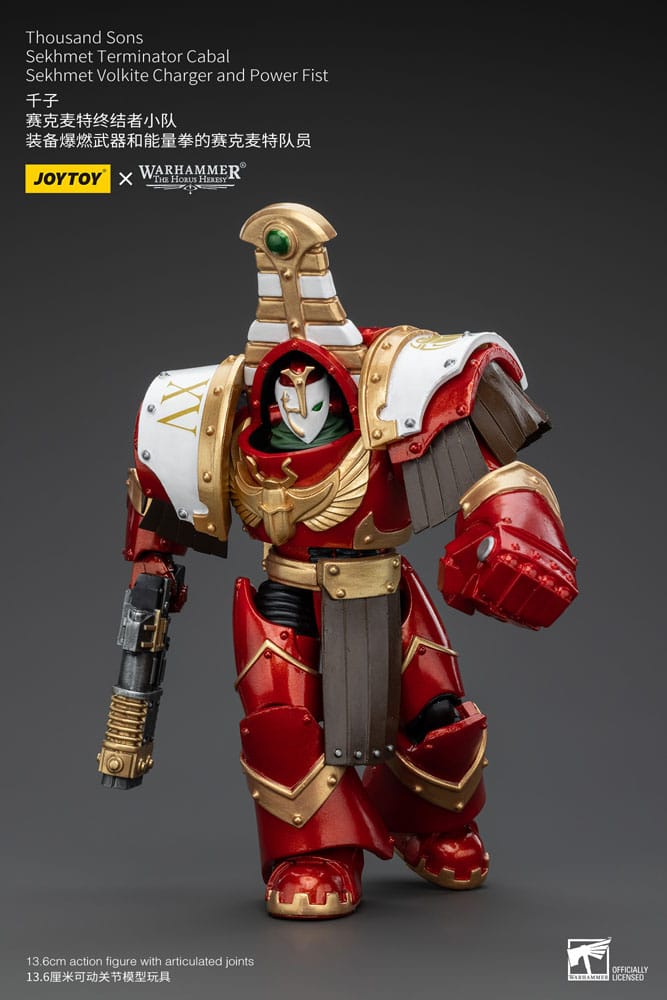Warhammer The Horus Heresy Actionfigur 1/18 Thousand Sons Sekhmet Terminator Cabal Sekhmet Volkite Charger and Power Fist 14 cm Image 4