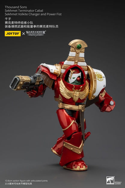 Warhammer The Horus Heresy Actionfigur 1/18 Thousand Sons Sekhmet Terminator Cabal Sekhmet Volkite Charger and Power Fist 14 cm Image 5