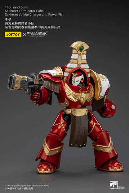 Warhammer The Horus Heresy Actionfigur 1/18 Thousand Sons Sekhmet Terminator Cabal Sekhmet Volkite Charger and Power Fist 14 cm Image 6