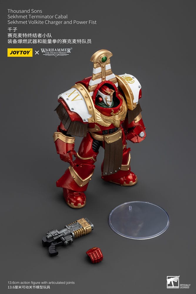 Warhammer The Horus Heresy Actionfigur 1/18 Thousand Sons Sekhmet Terminator Cabal Sekhmet Volkite Charger and Power Fist 14 cm Image 8