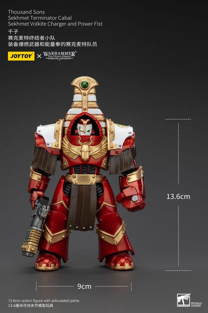 Warhammer The Horus Heresy Actionfigur 1/18 Thousand Sons Sekhmet Terminator Cabal Sekhmet Volkite Charger and Power Fist 14 cm Image 9