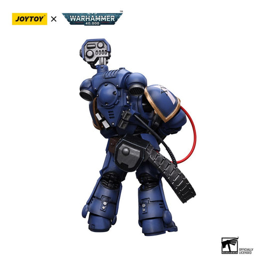 Warhammer 40k Actionfigur 1/18 Ultramarines Desolation Marine with Castellan Launcher (Superfrag) 12 cm Image 2