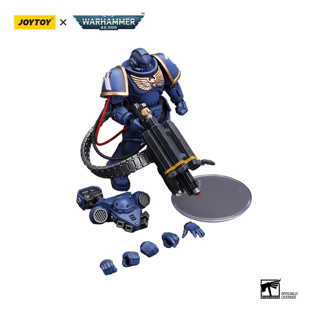 Warhammer 40k Actionfigur 1/18 Ultramarines Desolation Marine with Castellan Launcher (Superfrag) 12 cm Image 5