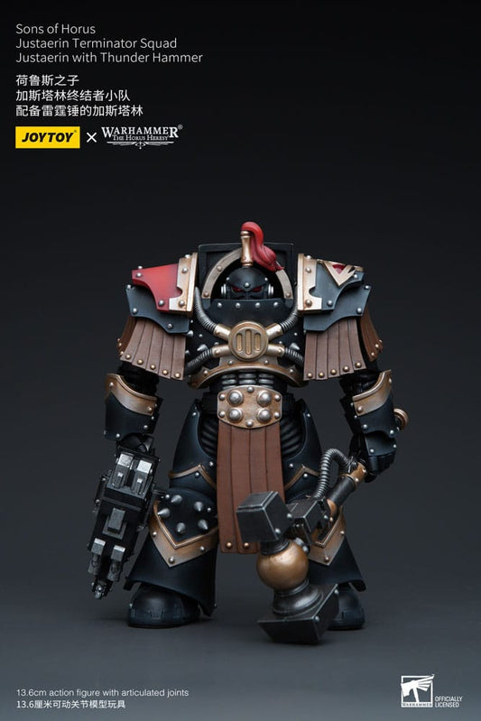 Warhammer The Horus Heresy Actionfigur 1/18 Sons of Horus Justaerin Terminator Squad Justaerin with Thunder Hammer 12 cm Image 1